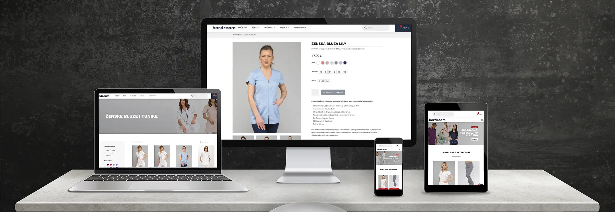 Web shop medicinske radne odjeće